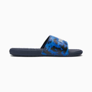 Cool Cat Camo Men's Slides, Future Blue-Puma Royal-Puma Black-Puma White, extralarge