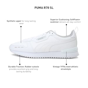 R78 Unisex Sneakers, Puma White-Puma White, extralarge-IND