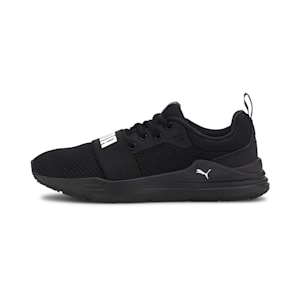 Wired Run Youth Trainers, Puma Black-Puma White, extralarge-GBR