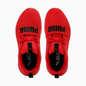 PUMA Wired Run Kids' Shoes, High Risk Red-Puma Black