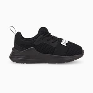 Wired Run Babies' Trainers, Puma Black-Puma White, extralarge-GBR