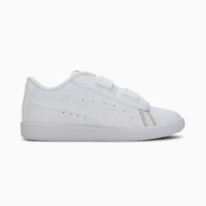 Basket Classic One8 Kid's Sneakers, Puma White-Puma Team Gold