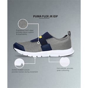 Puma Flex Youth Shoes, Peacoat-Super Lemon