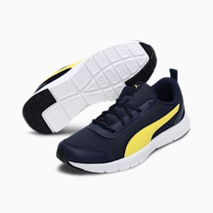 Racer Youth Sneakers, Peacoat-Blazing Yellow