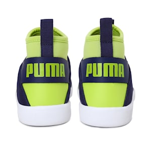 Lazy Knit Mid Kid's Sneakers, Peacoat-Limepunch