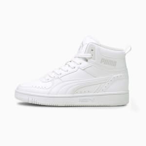Rebound JOY Sneakers JR, Puma White-Puma White-Limestone