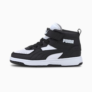 PUMA Rebound Joy Little Kids' Shoes, Puma Black-Puma Black-Puma White