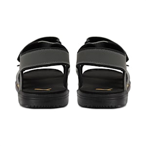Glen Unisex Sandals, Dark Shadow-Spectra Yellow, extralarge-IND