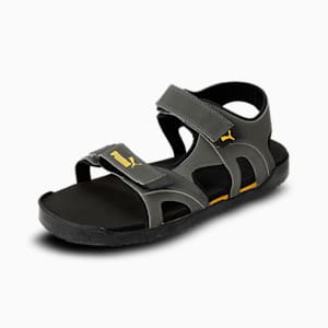 Glen Unisex Sandals, Dark Shadow-Spectra Yellow, extralarge-IND