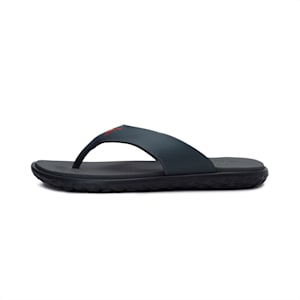 Galaxy Comfort Men's Flip-Flops, Dark Shadow-High Risk Red, extralarge-IND