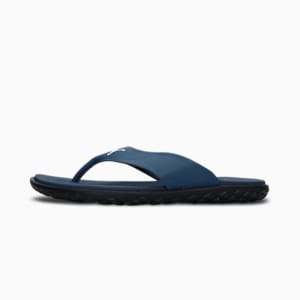 Galaxy Comfort Men's Flip-Flops, Dark Denim-Puma Black-Puma White, extralarge-IND