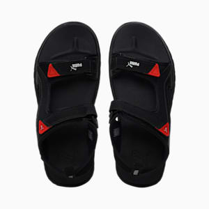 Cruise Comfort V1 Unisex Sandals, Puma Black-Silver-Urban Red