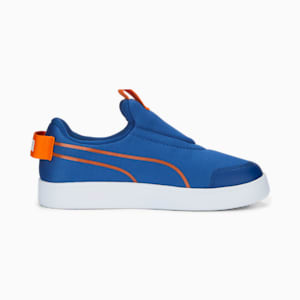 Courtflex V2 Slip On Kids' Sneakers, Clyde Royal-Rickie Orange-PUMA White, extralarge-IND