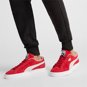 Zapatos deportivos de gamuza Classic XXI, High Risk Red-Puma White, extragrande