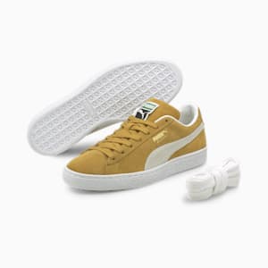 Suede Classic XXI Unisex Sneakers, Honey Mustard-Puma White, extralarge-IND