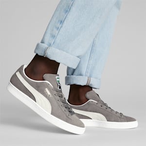Zapatos deportivos de gamuza Classic XXI, Steel Gray-Puma White, extragrande