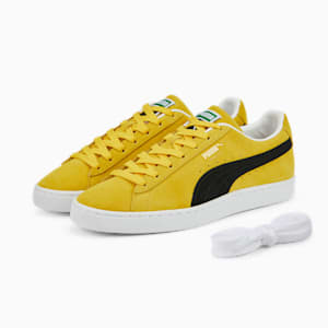 Zapatos deportivos de gamuza Classic XXI para hombres, Sun Ray Yellow-Puma Black-Puma White