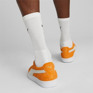 Zapatos deportivos de gamuza Classic XXI para hombres, Clementine-PUMA White