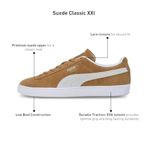 Suede Classic XXI Unisex Sneakers, Toasted-PUMA White, extralarge-IND