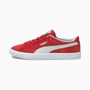 Suede Vintage Unisex Sneakers, High Risk Red-Puma White, extralarge-IND