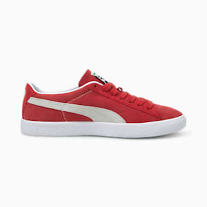 Suede Vintage Unisex Sneakers, High Risk Red-Puma White, extralarge-IND