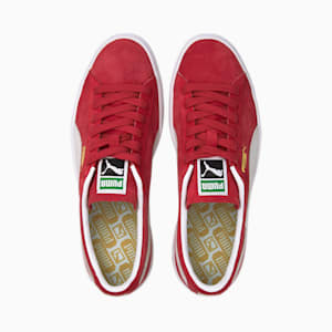 Suede Vintage Unisex Sneakers, High Risk Red-Puma White, extralarge-IND