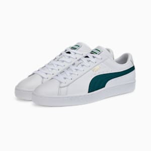 Zapatos deportivos Basket Classic XXI para hombre, Puma White-Varsity Green