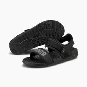 SOFTRIDE Unisex Sandals, Puma Black-CASTLEROCK, extralarge-IND