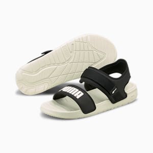 SOFTRIDE Unisex Sandals, Puma Black-Marshmallow, extralarge-IND