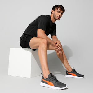 Dryflex Men's Sneakers, Dark Shadow-Jaffa Orange, extralarge-IND