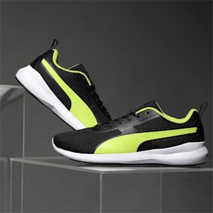 Pacer Styx Men's Running Shoes, Puma Black-Limepunch-Puma White