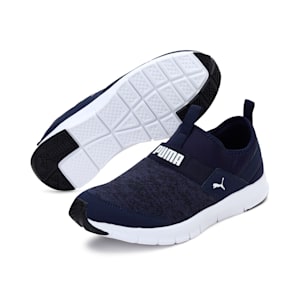 PUMA Knit Slip On  Men's Walking  Shoes, Peacoat-Puma White, extralarge-IND