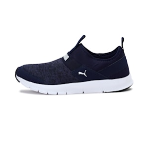PUMA Knit Slip On  Men's Walking  Shoes, Peacoat-Puma White