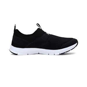 PUMA Knit Slip On  Men's Walking  Shoes, Puma Black-Silver, extralarge-IND