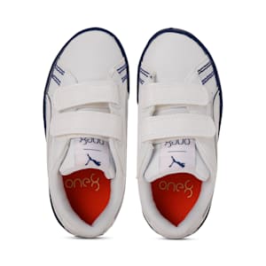 one8 Virat Kohli Basket Kids' Sneakers, Puma White-Dark Denim