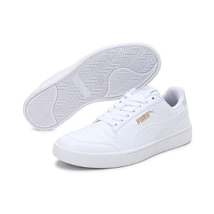 Shuffle Youth Sneakers, Puma White-Puma White-Gray Violet-Puma Team Gold