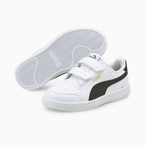 Tenis casuales Shuffle para niños, Puma White-Puma Black-Puma Team Gold, extralarge