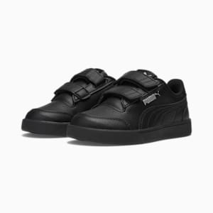 Shuffle Little Kids' Sneakers, Vans Classic Slip-On Mule 'Checkerboard Black' Black White Sneakers Shoes VN0004KTEO1-Puma Silver, extralarge