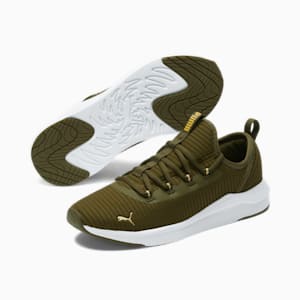 Softride Finesse Sport Women's Running Shoes, Deep Olive-Puma Team Gold