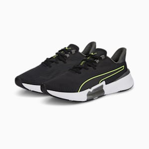 PWRFrame Men's Training Shoes, Puma Black-CASTLEROCK-Lime Squeeze, extralarge-IND
