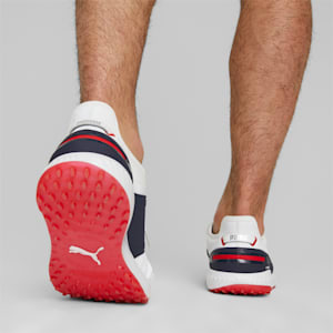 メンズ ゴルフ イグナイト エレベート ラバーソール スパイクレス シューズ, PUMA White-PUMA Silver-PUMA Navy