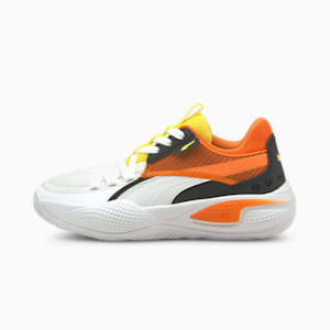Zapatos deportivos Court Rider Court Crush JR, Puma White-Carrot