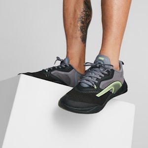 Zapato de entrenamiento para hombre Fuse 2.0, PUMA Black-Gray Tile-Fast Yellow