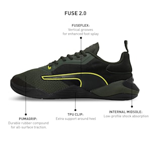 Fuse 2.0 Men's Training Shoes, Myrtle-PUMA Black-Yellow Burst, extralarge-IND