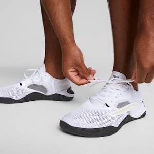 Zapato de entrenamiento para hombre Fuse 2.0, PUMA White-PUMA Black-Yellow Burst, extralarge