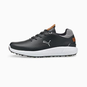 IGNITE Articulate Leather Men's Golf Shoes, Puma Black-Puma Silver, extralarge-GBR