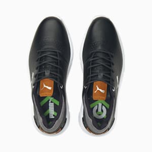 IGNITE Articulate Leather Men's Golf Shoes, Puma Black-Puma Silver, extralarge-GBR