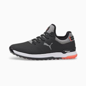 ウィメンズ ゴルフ プロアダプト アルファキャット ラバーアウトソール スパイクレス シューズ, Puma Black-Puma Silver-Hot Coral, extralarge-JPN