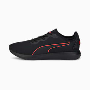 SOFTRIDE Cruise Bold Unisex Walking Shoes, Puma Black-High Risk Red, extralarge-IND