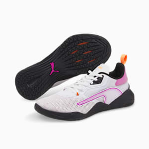 Zapatos de entrenamiento para mujer Fuse 2.0, Puma White-Puma Black-Deep Orchid-Neon Citrus